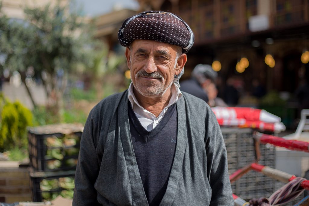A seller at the Bazaar in Erbil / Hewler, Iraqi Kurdistan