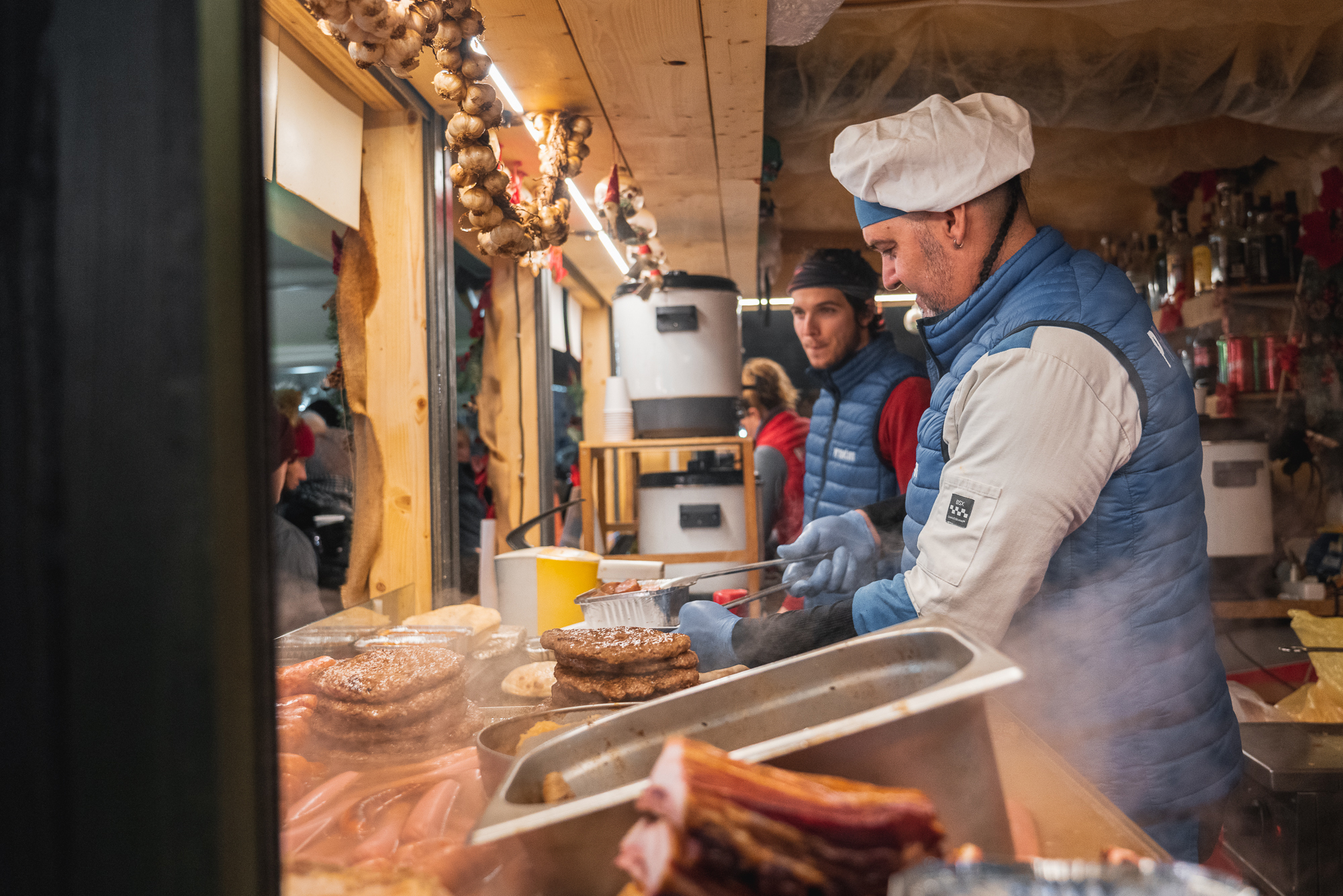 Food vendor at Ljubljana Christmas market